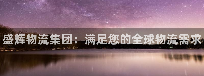 28圈登录不上咋回事：盛辉物流集团：